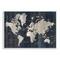 Stupell Industries Distressed Antique World Map Rustic Aesthetic Wood Wall Plaque
